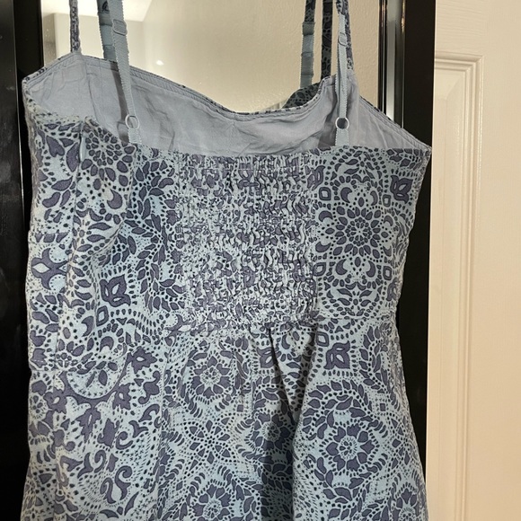 Medium Blue Velvet Printed Urban Outfitters Dress - Picture 3 of 4